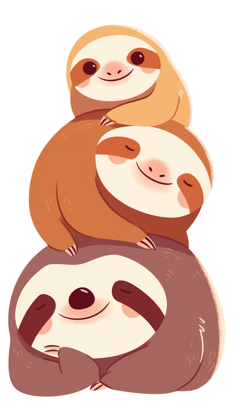 Sloth Tribe original repeating artwork
