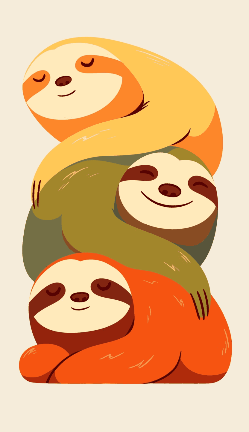 Sloth Carnival original repeating artwork