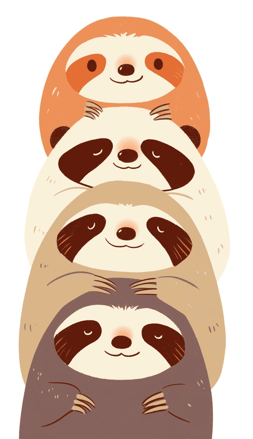 Sloth Club original repeating artwork