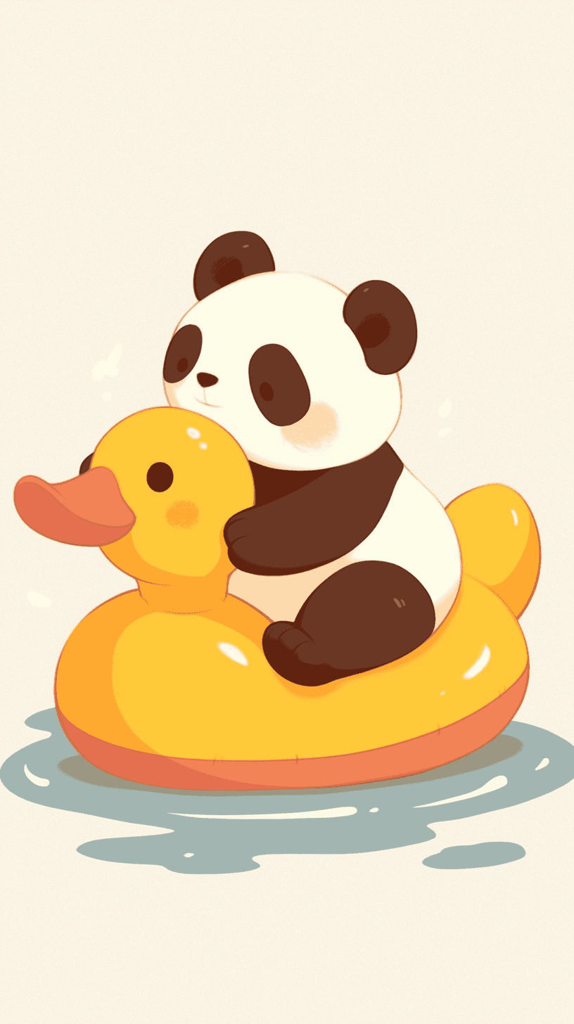 Panda Neon original repeating artwork