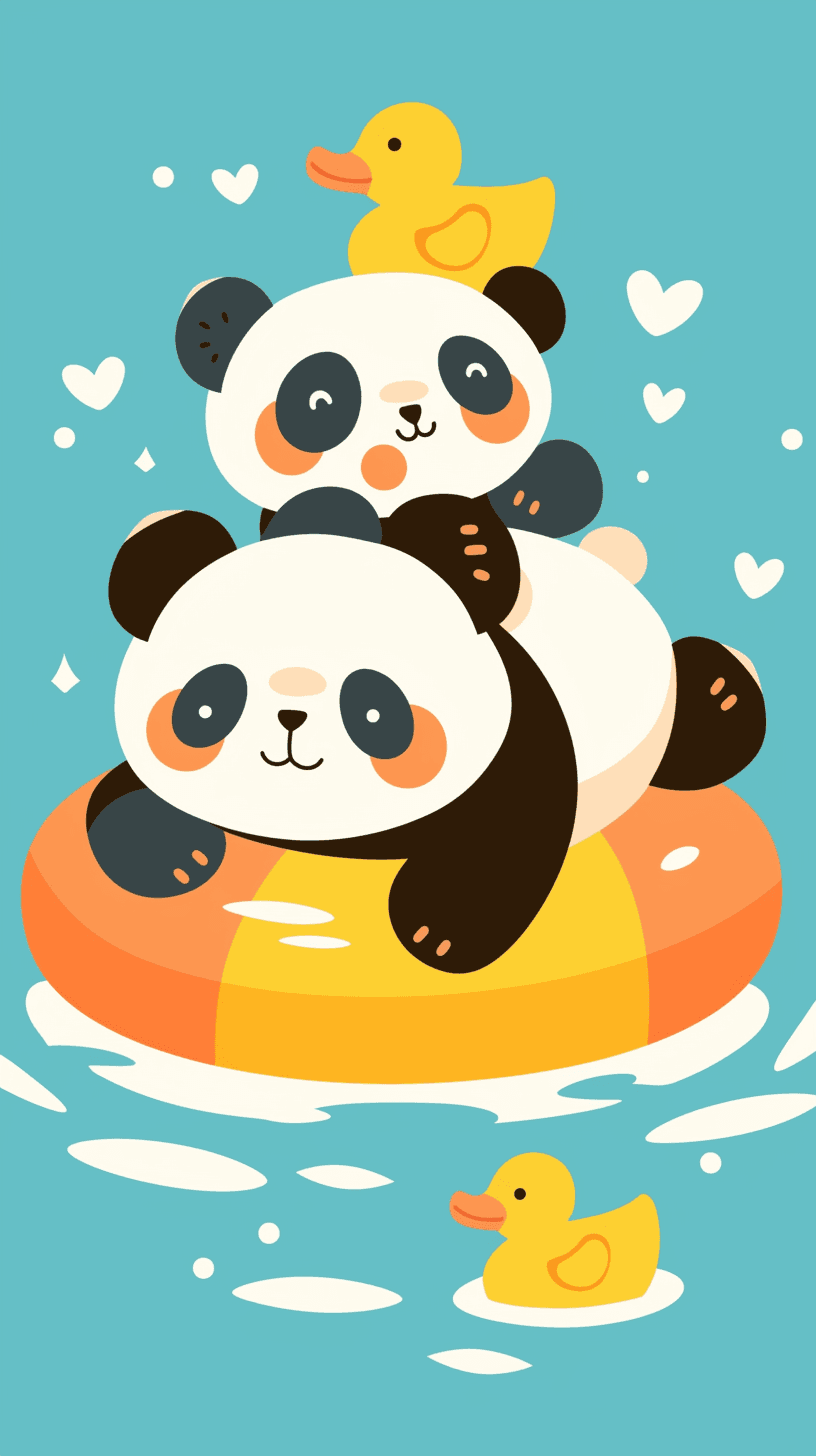 Panda Rush original repeating artwork