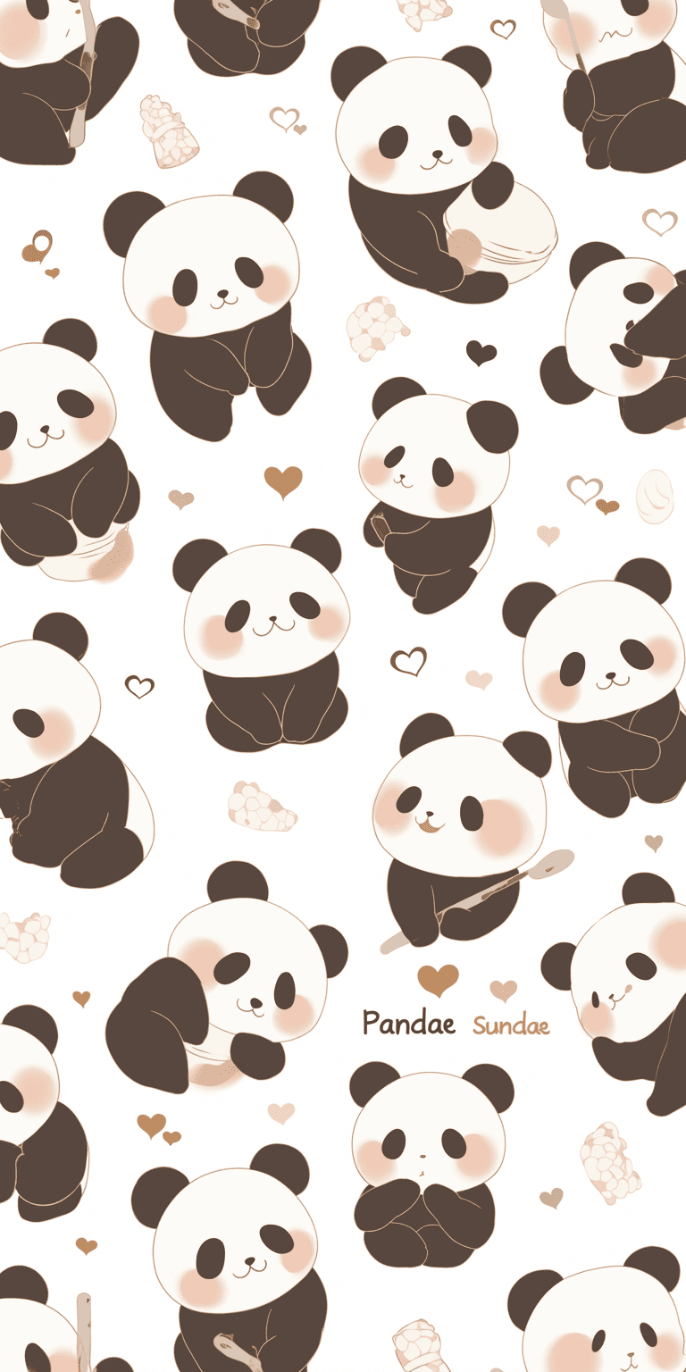 Panda Squad original repeating artwork