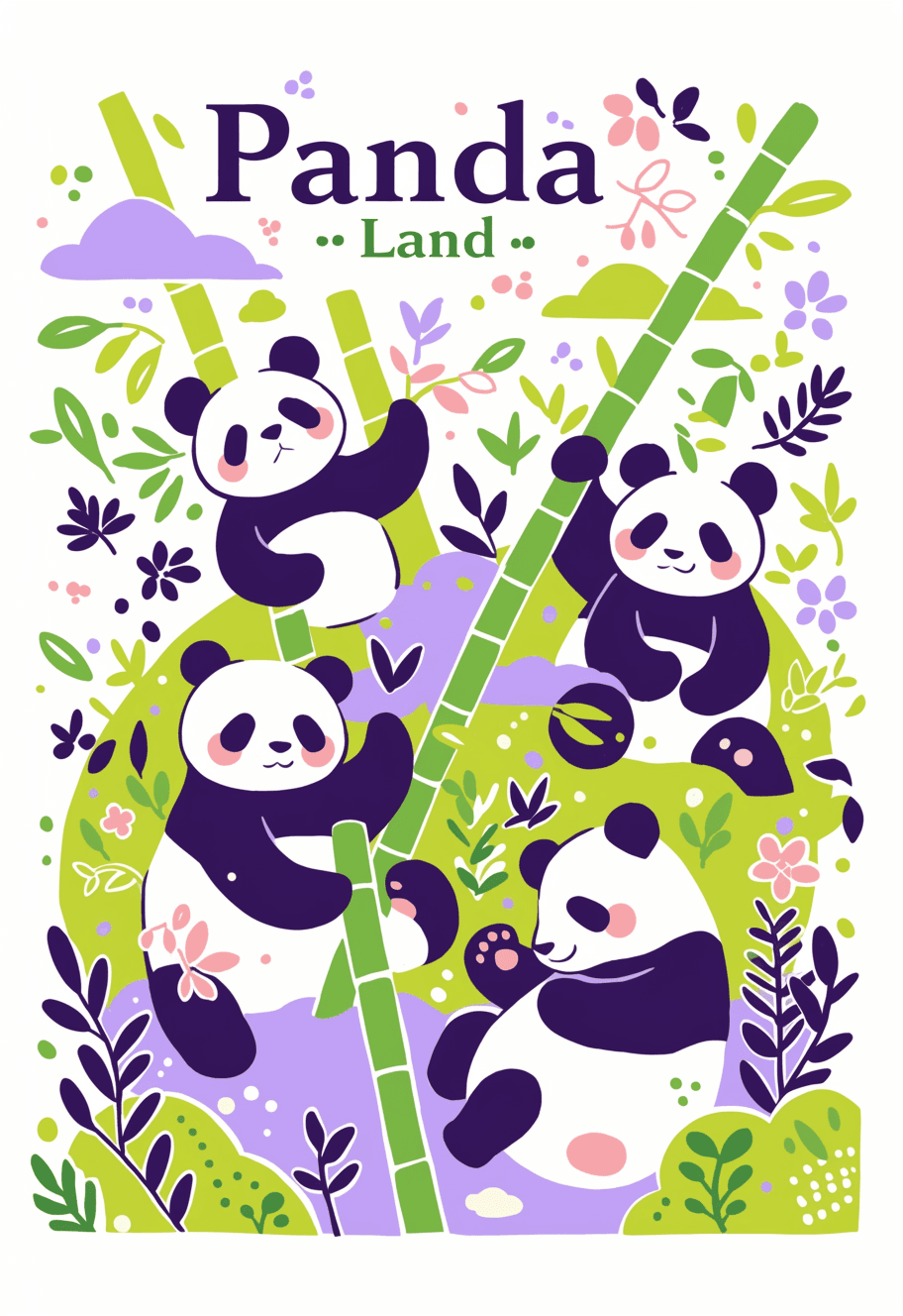 Panda Gang original repeating artwork