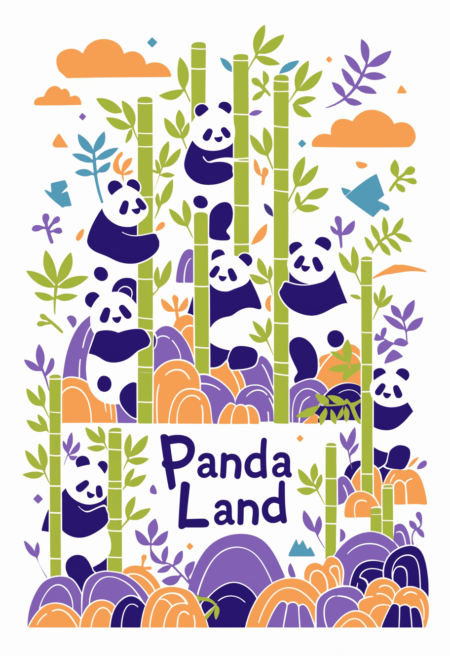 Panda Starlight original repeating artwork