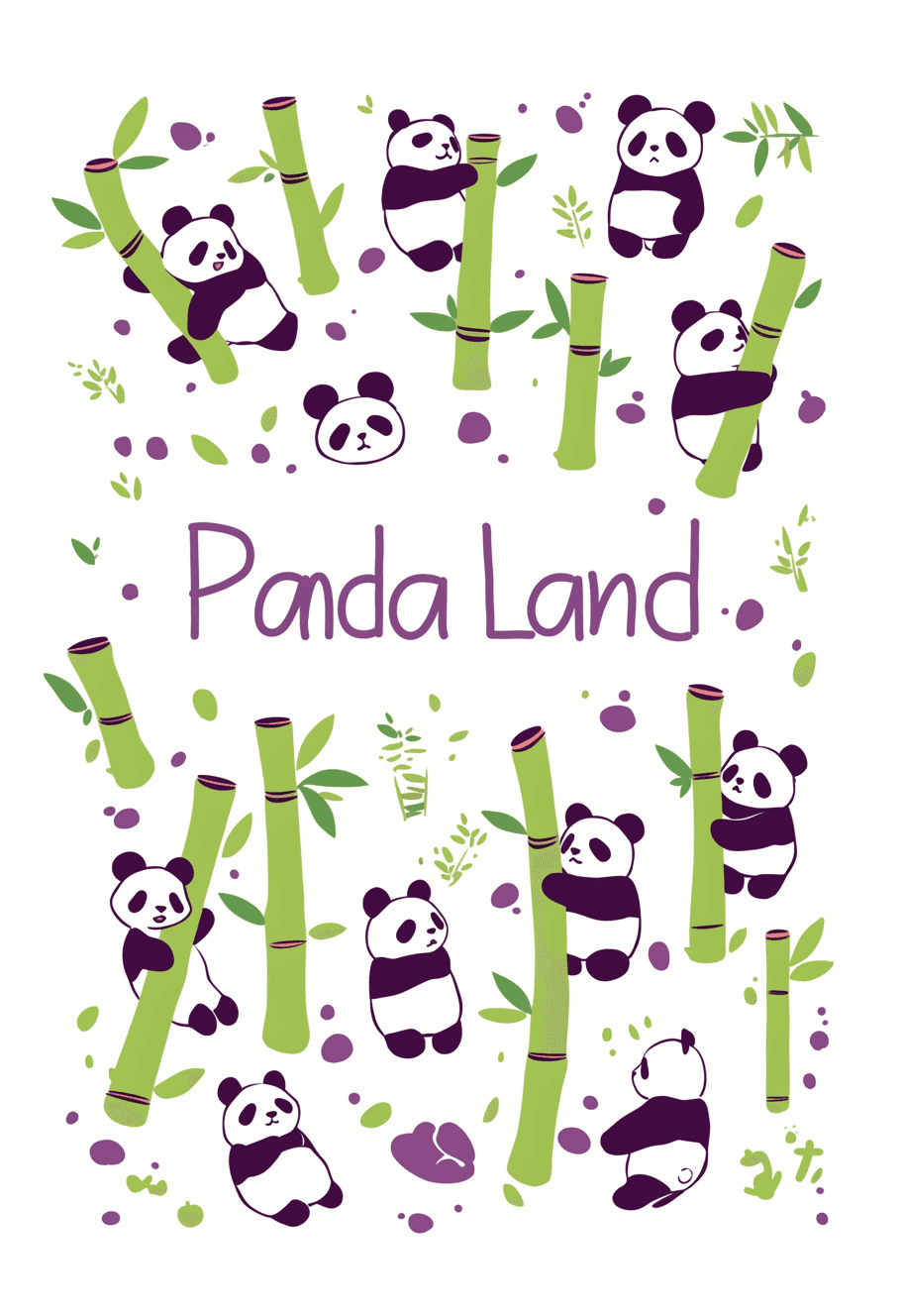 Panda Buzz original repeating artwork