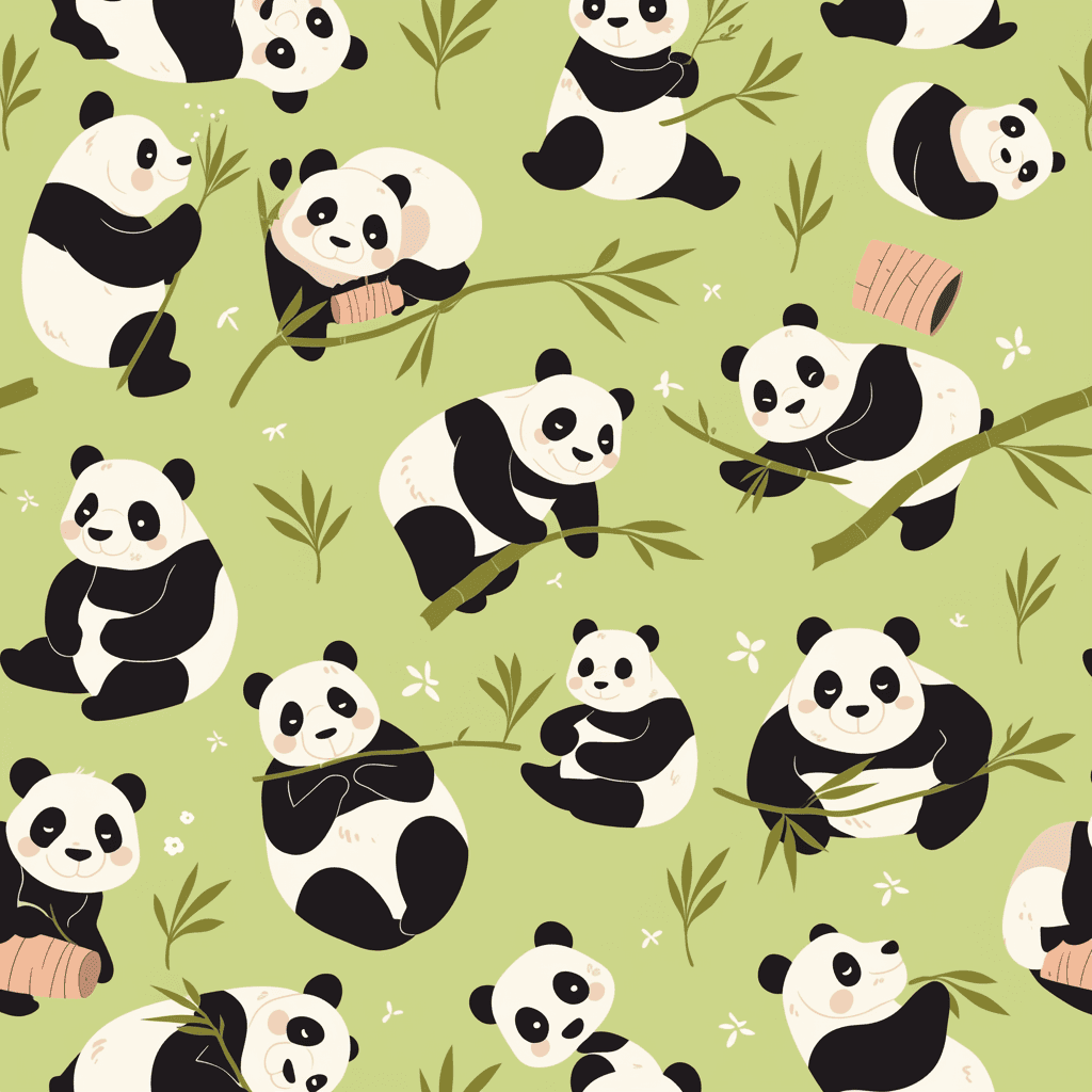 Panda Festival original repeating artwork