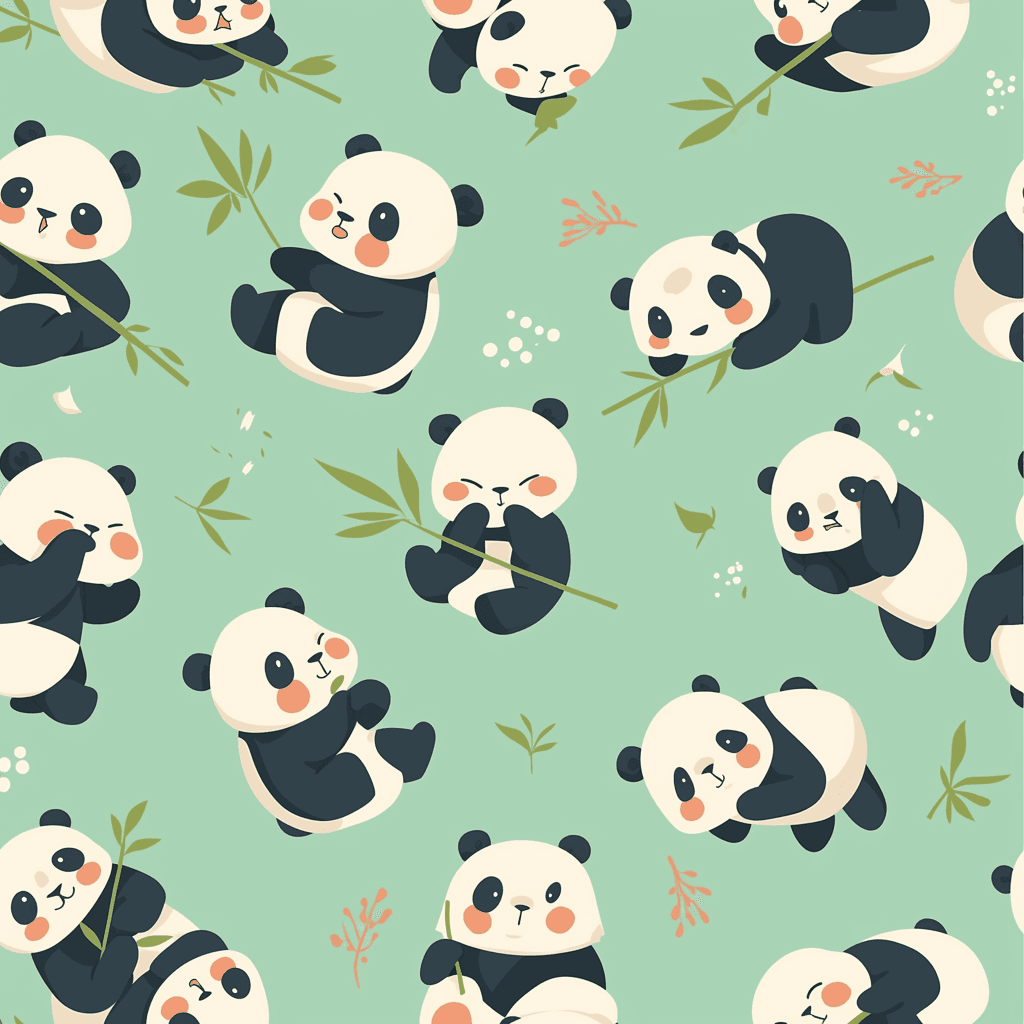 Panda Sprint original repeating artwork