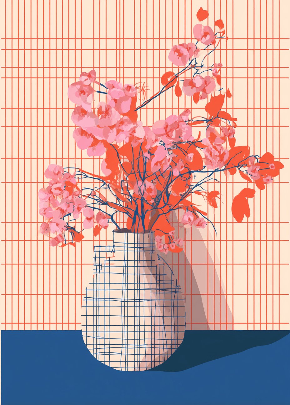 Vase Seek original repeating artwork