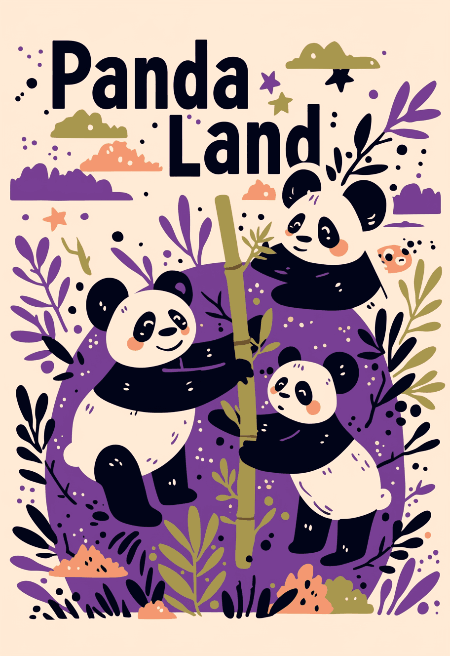 Panda Flare original repeating artwork
