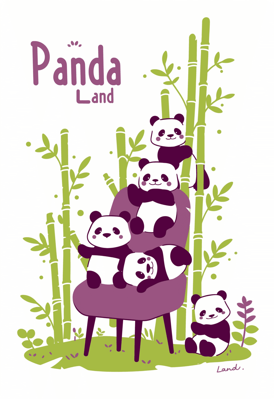 Panda original repeating artwork