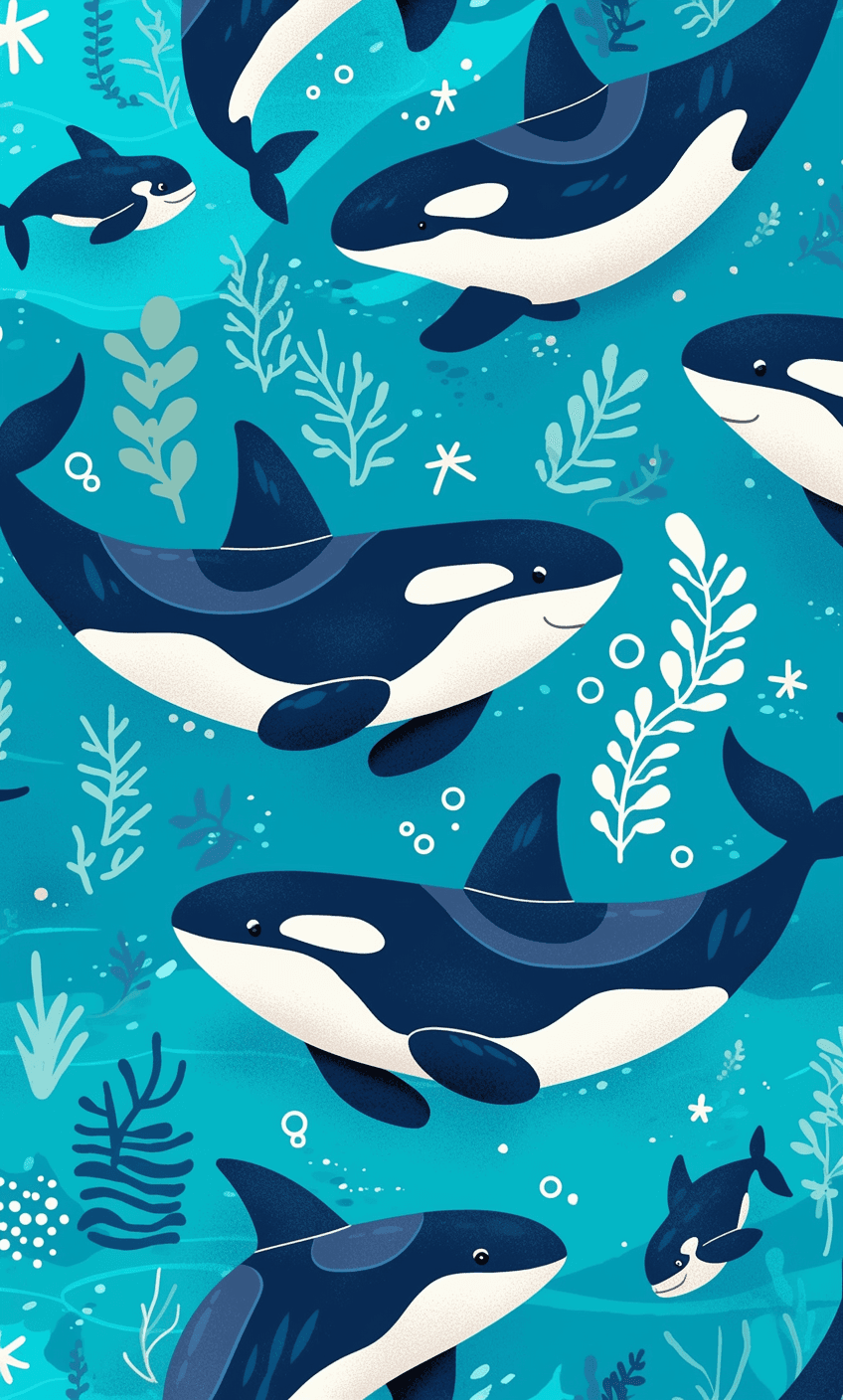 Whale 002 original repeating artwork