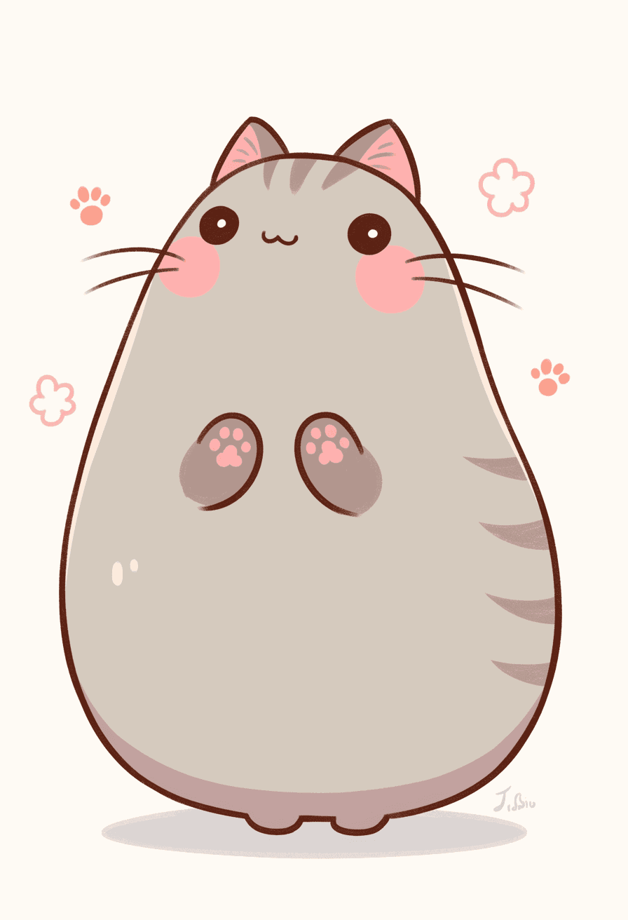 Cat 210 original repeating artwork