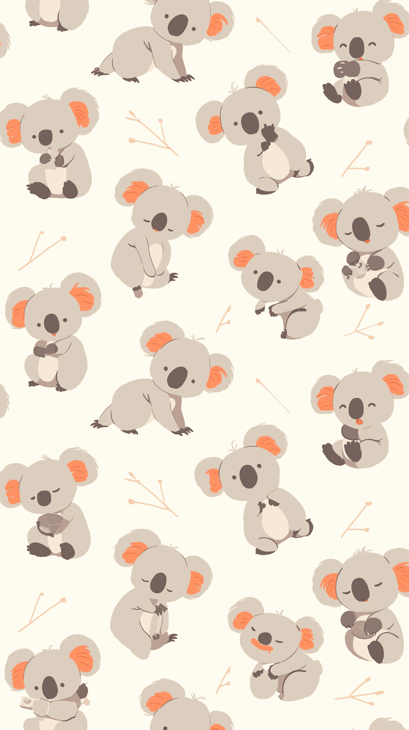 Koala Carnival original repeating artwork