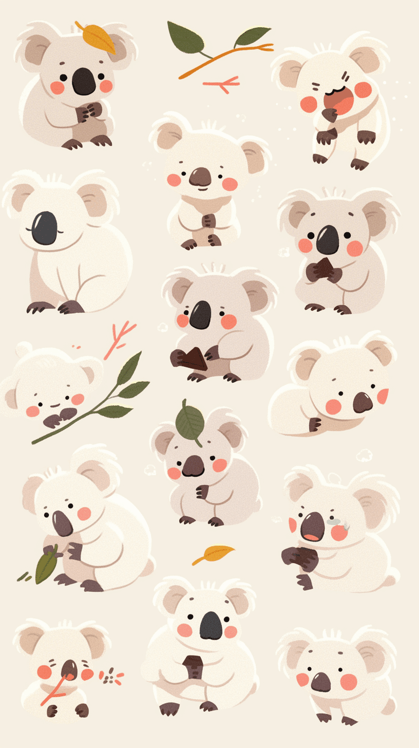Koala 007 original repeating artwork