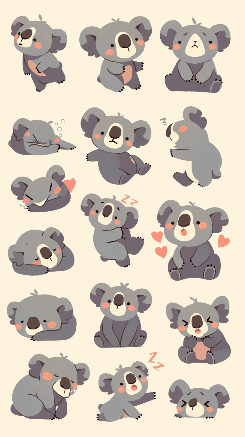 Koala Groove original repeating artwork