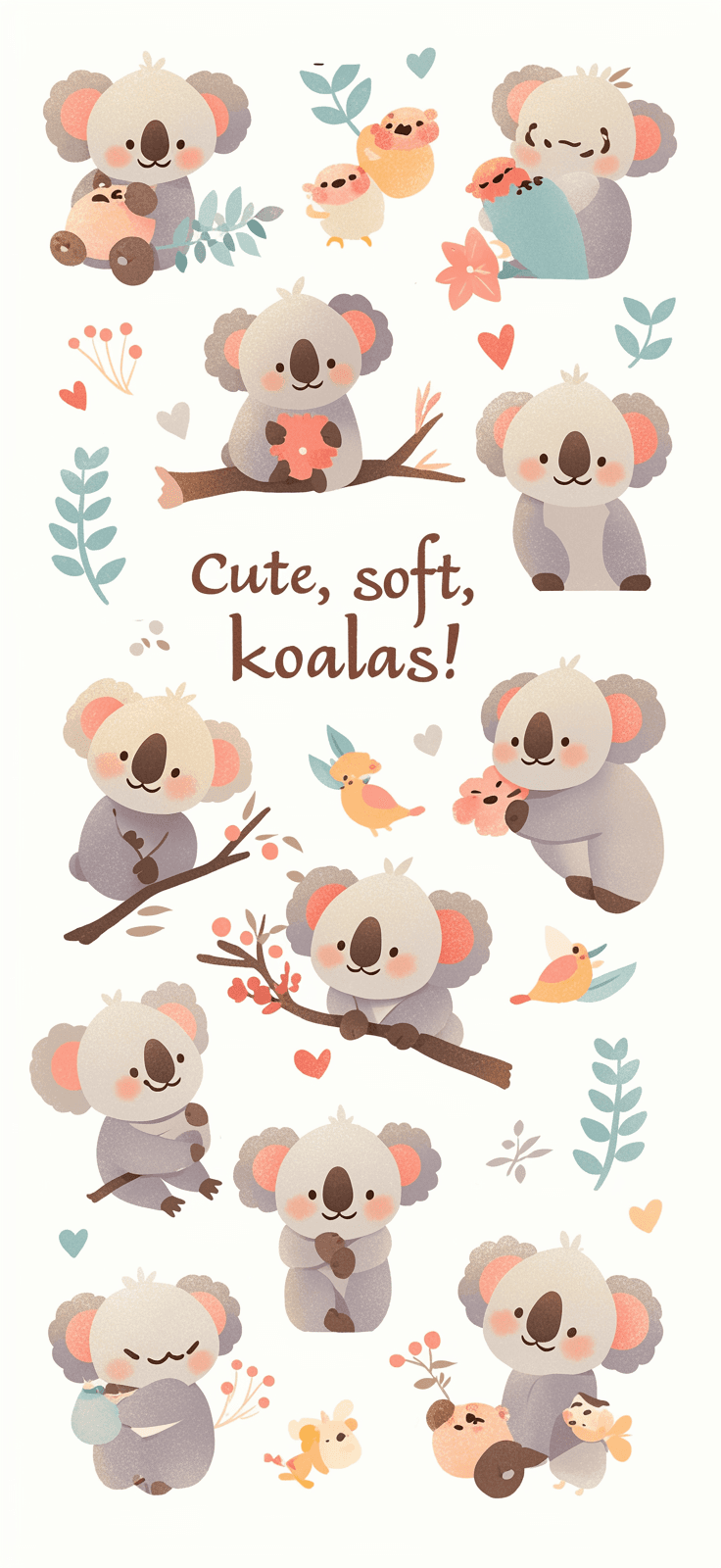 Koala Rhythm original repeating artwork