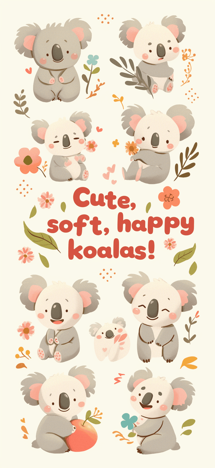 Koala Duo original repeating artwork