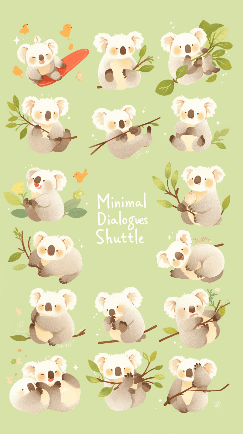 Koala Party original repeating artwork