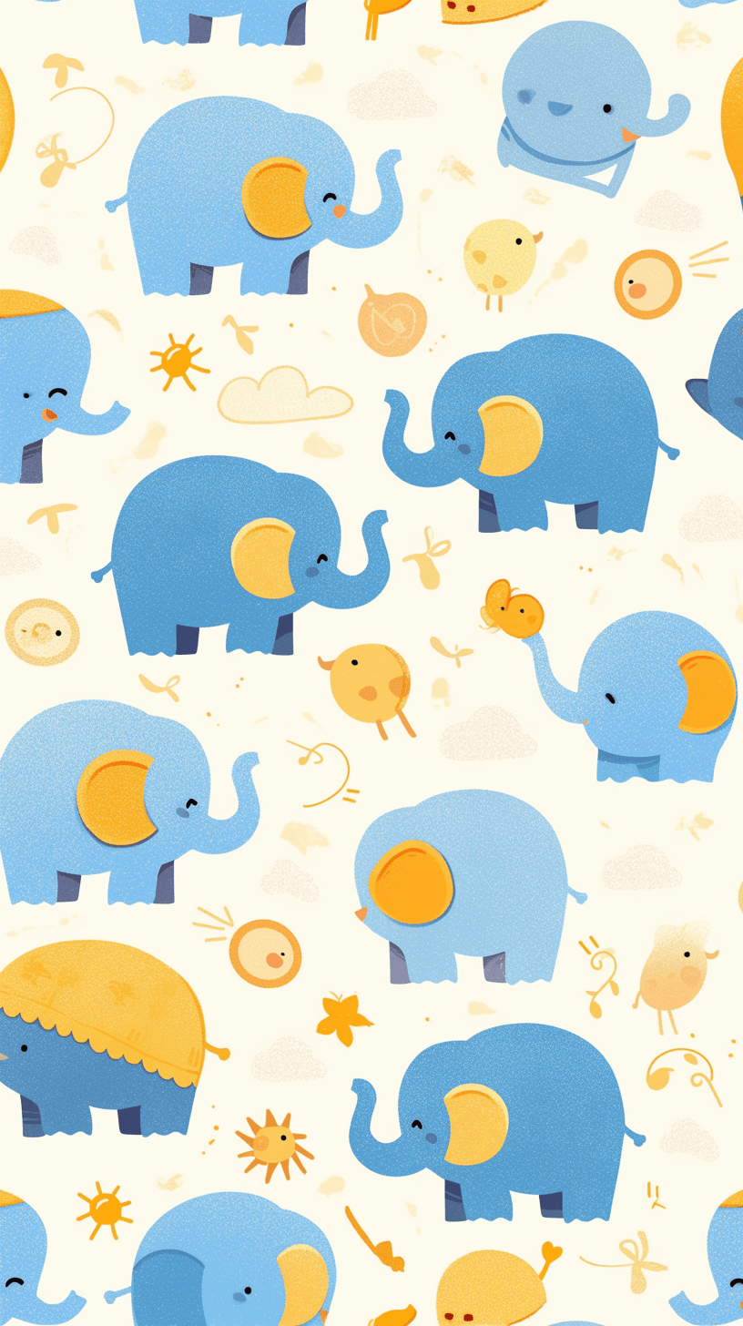 Elephant Sprint original repeating artwork