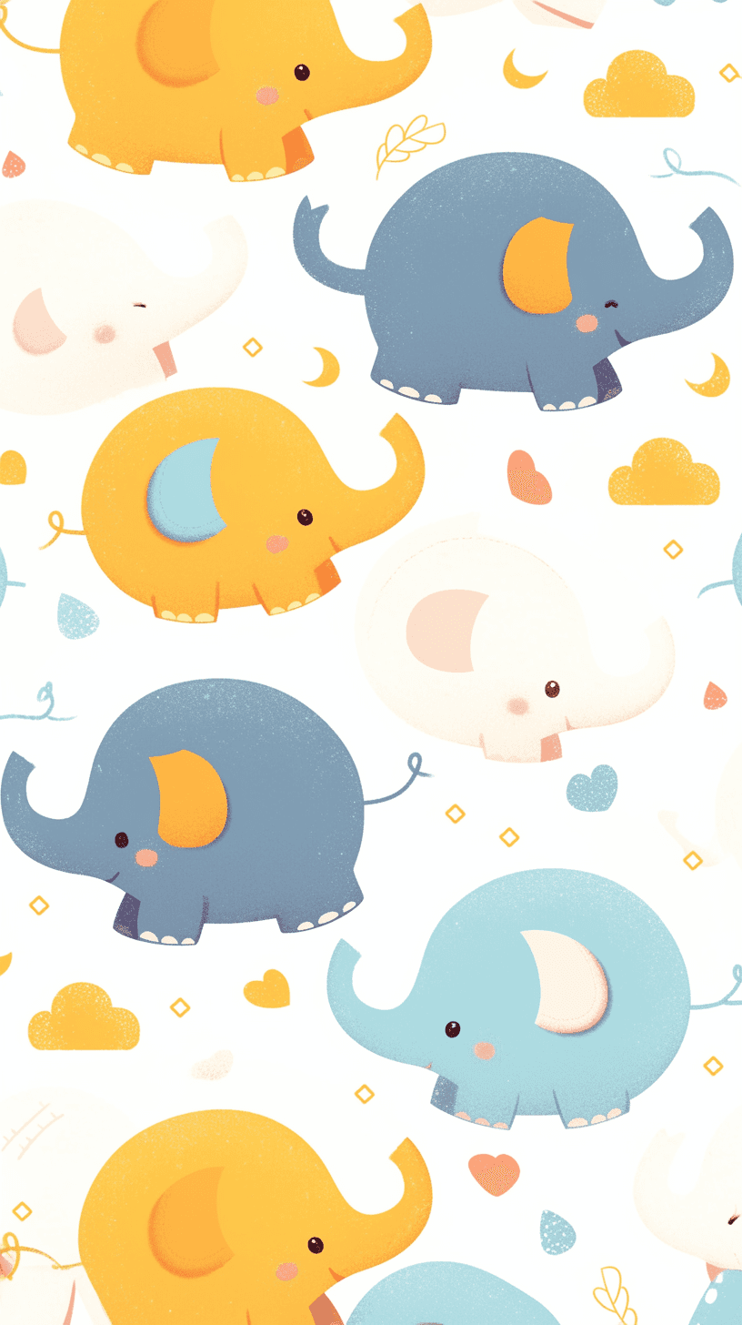 Elephant Slide original repeating artwork