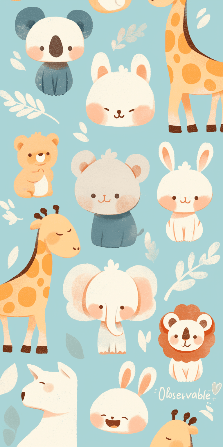 Animals Line original repeating artwork