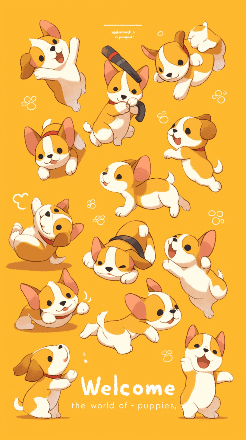 Puppy 019 original repeating artwork