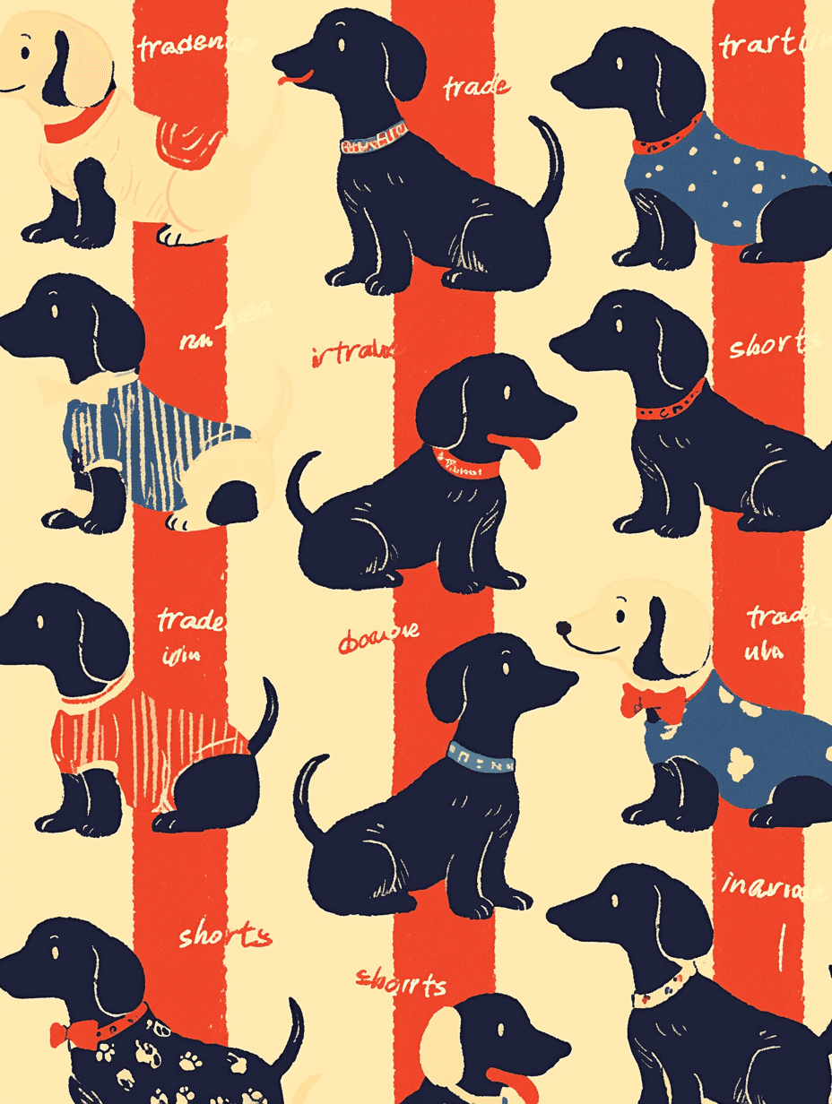 Puppy Summer original repeating artwork