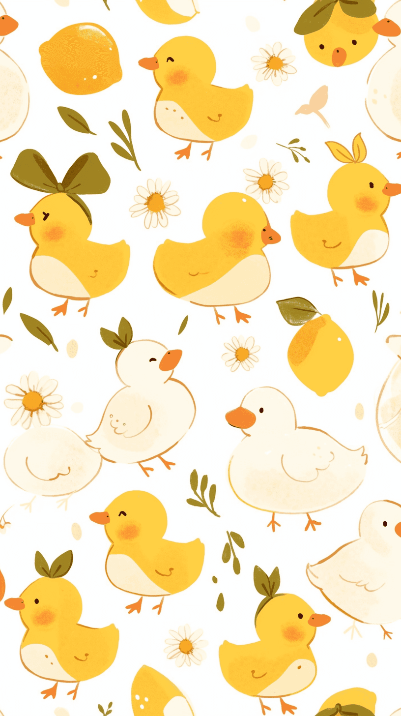 Chick Bounce original repeating artwork