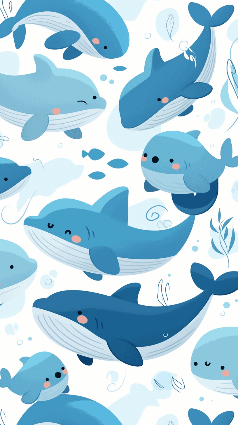 Dolphin Glow original repeating artwork