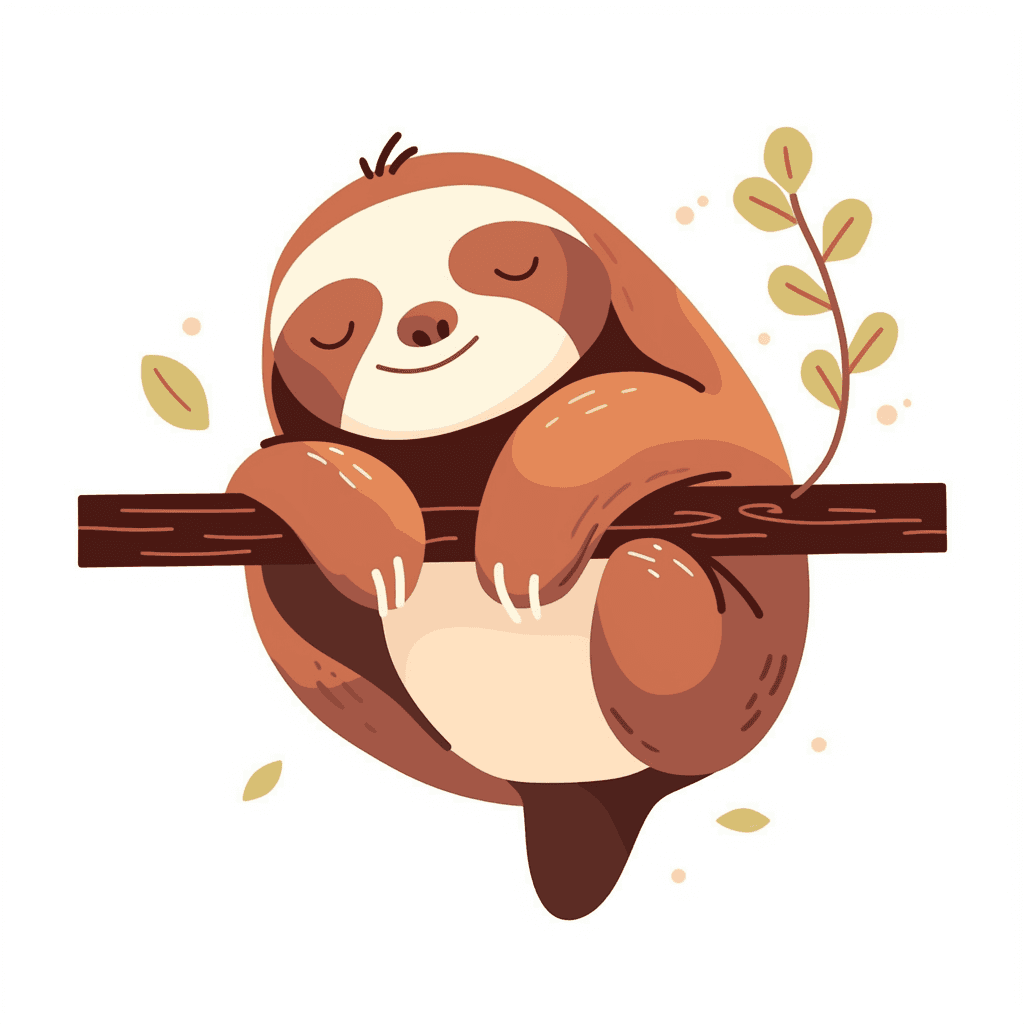 Sloth Zip original repeating artwork