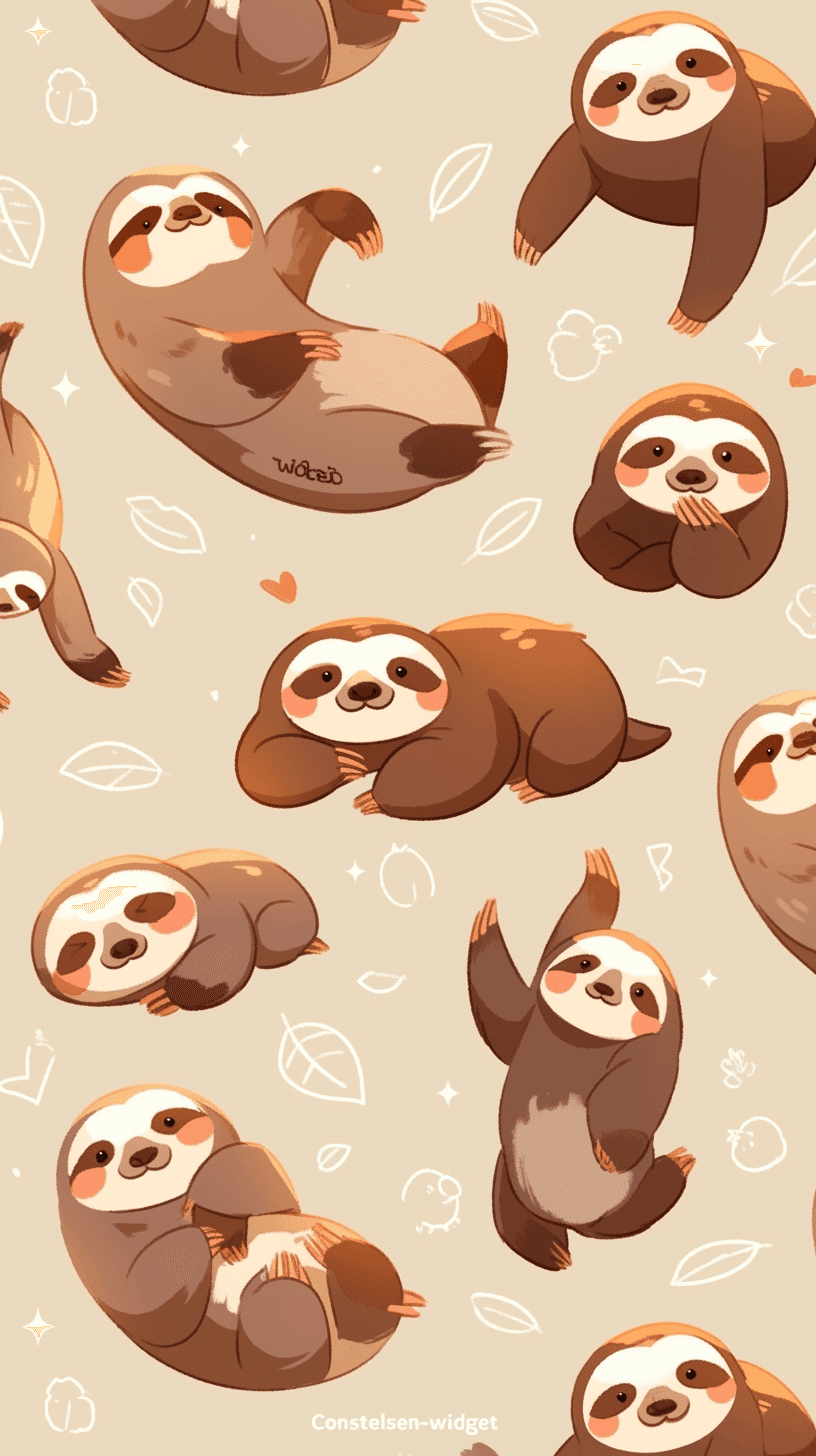 Sloth Echo original repeating artwork