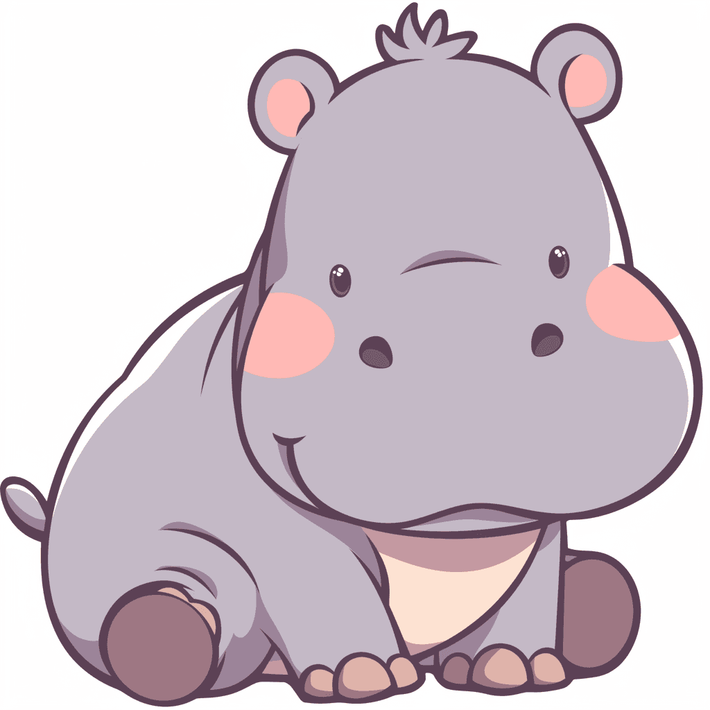 Hippo Squad original repeating artwork