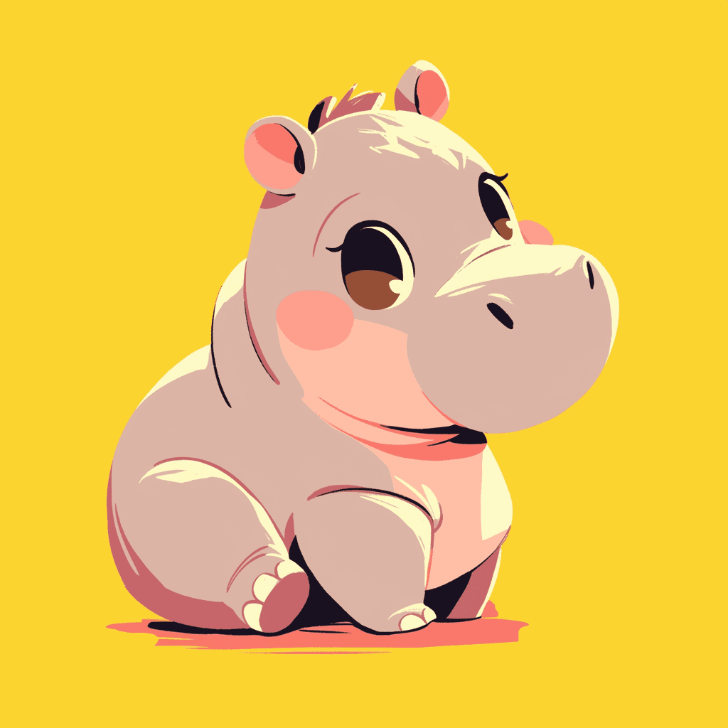Hippo Club original repeating artwork