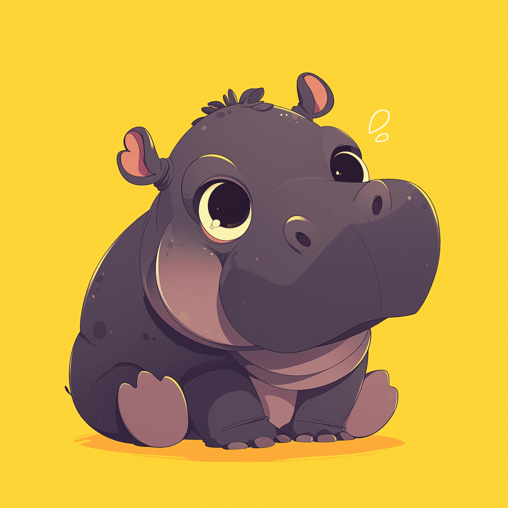 Hippo Gang original repeating artwork