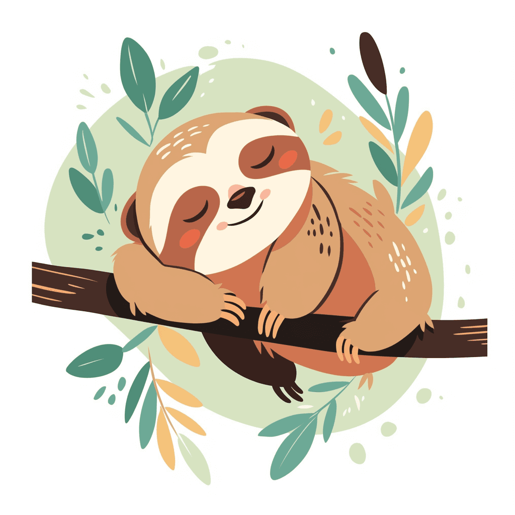 Sloth Spin original repeating artwork
