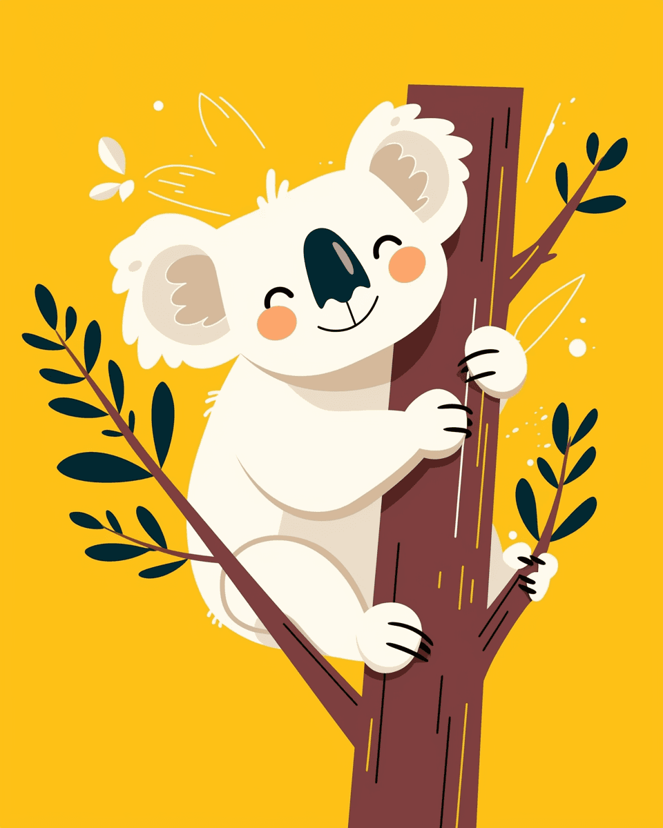 Koala Flare original repeating artwork