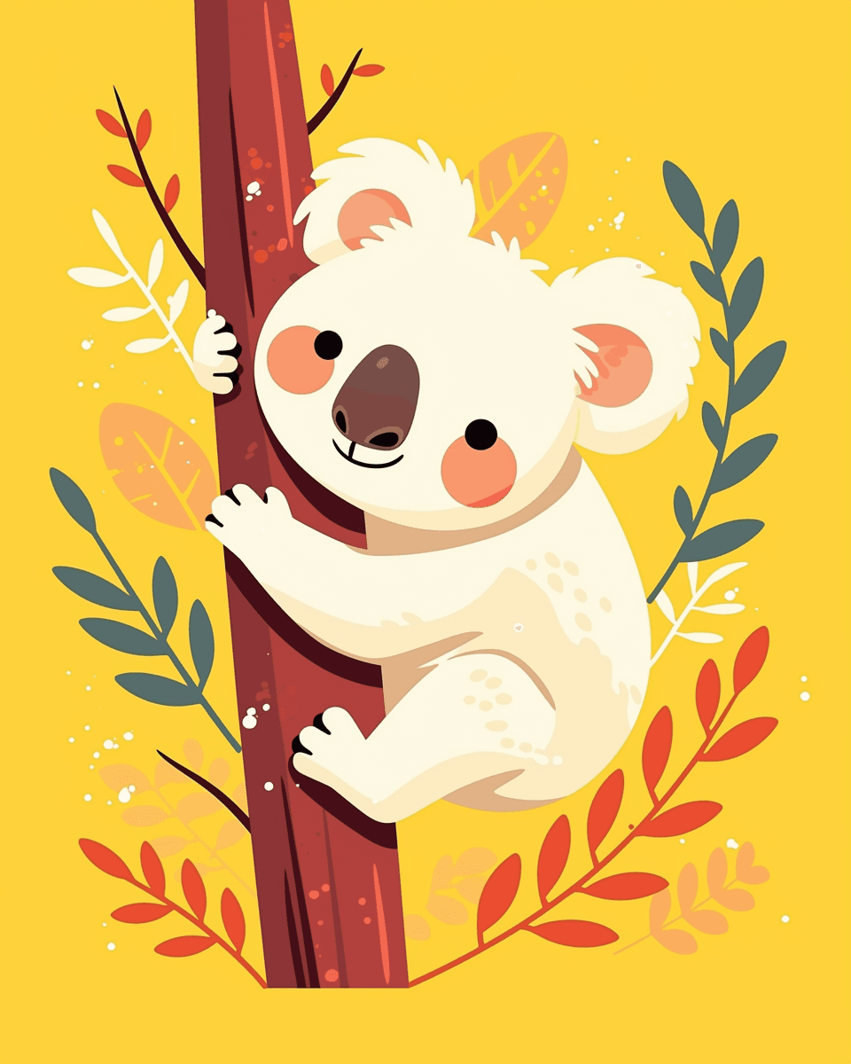 Koala Glow original repeating artwork