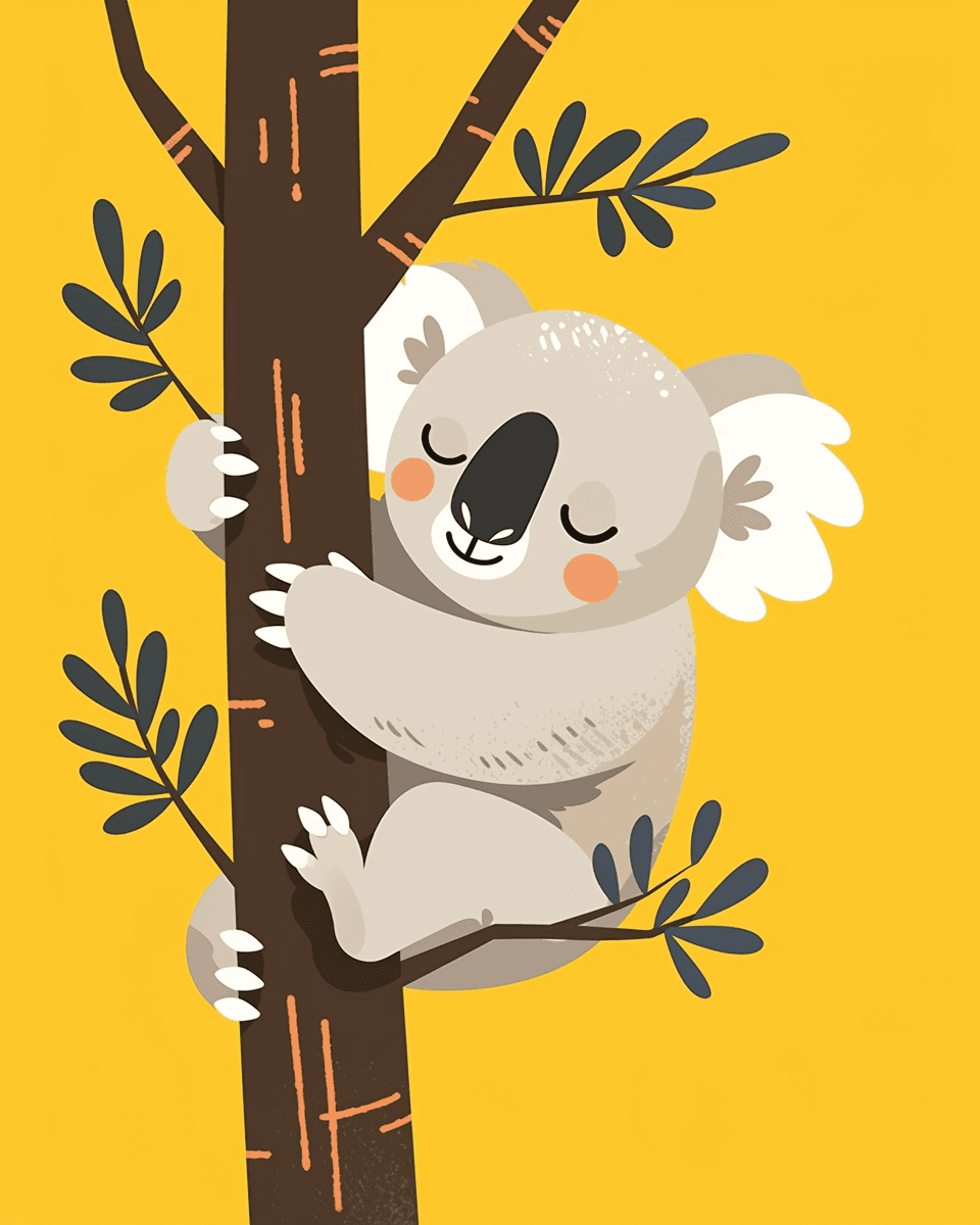Koala Kick original repeating artwork