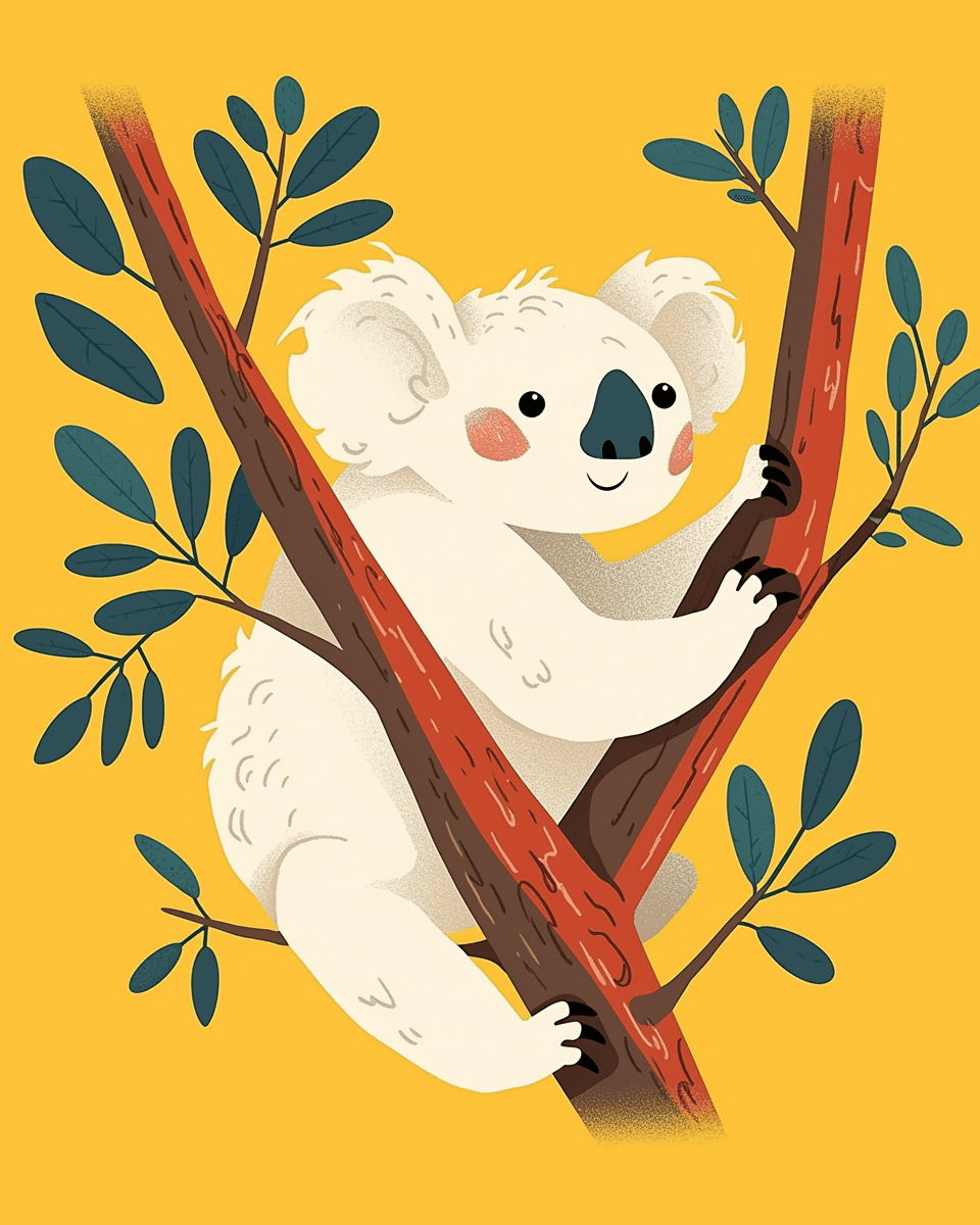 Koala Burst original repeating artwork