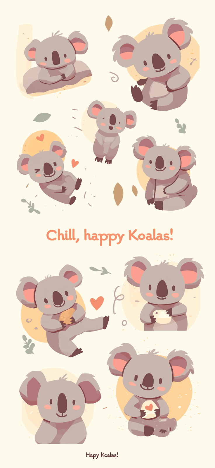 Koala Slide original repeating artwork