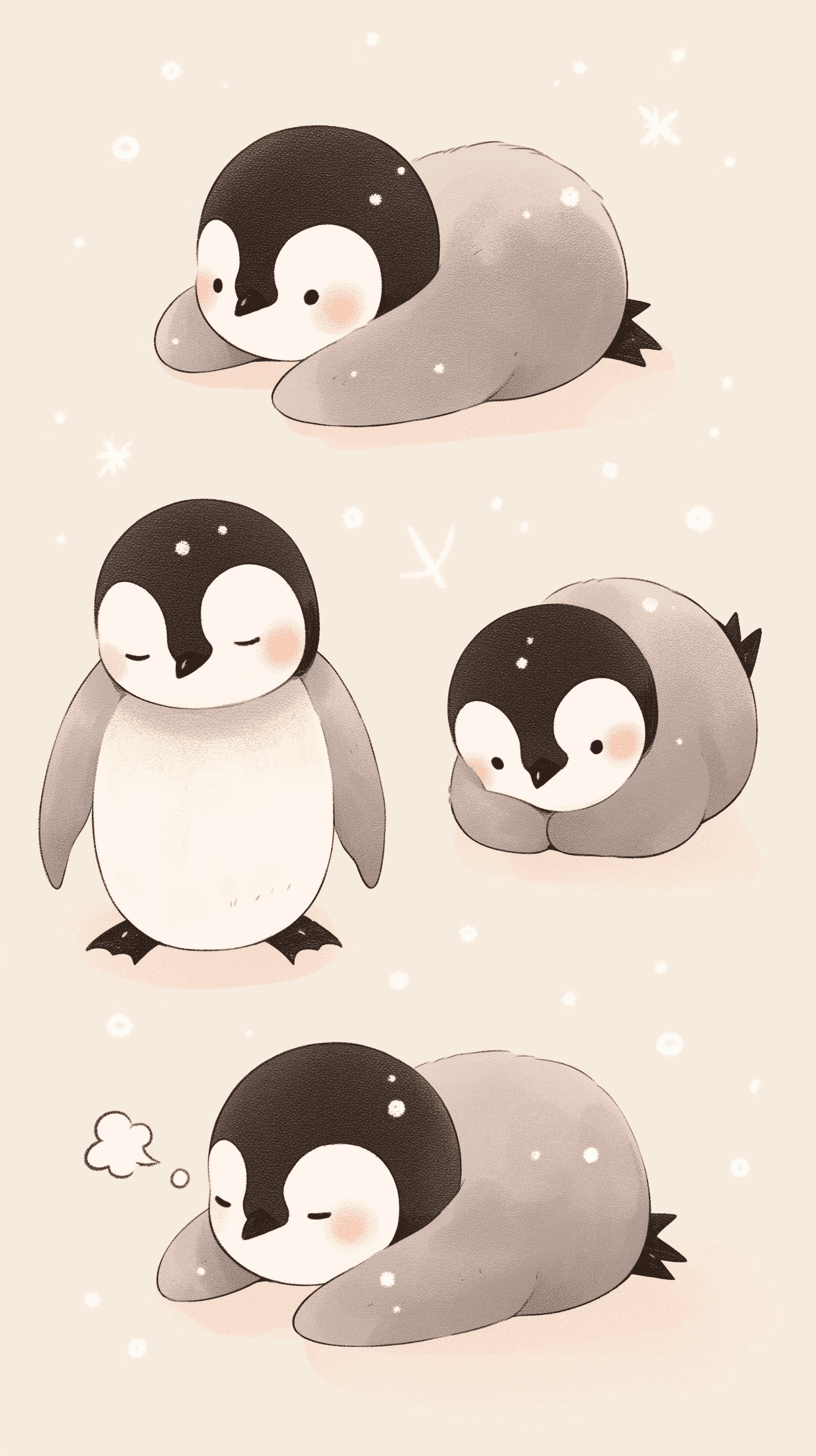 Penguin Pals original repeating artwork