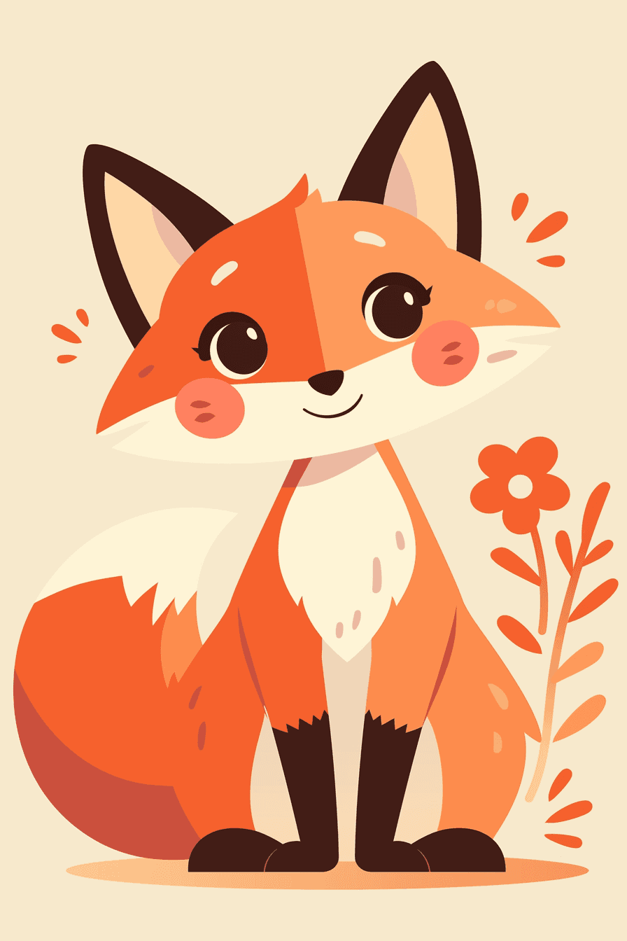 Fox Picnic original repeating artwork