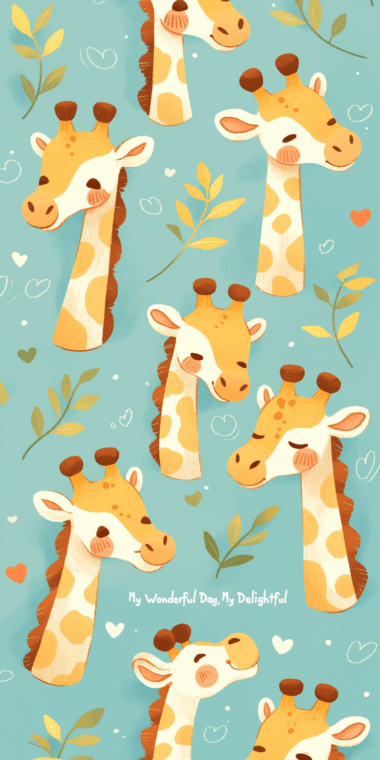 Giraffe Beats original repeating artwork