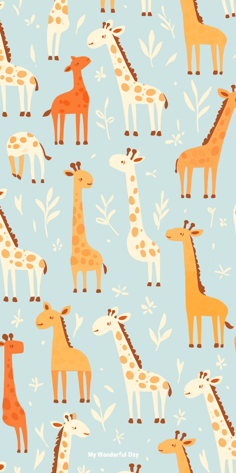 Giraffe Loop original repeating artwork