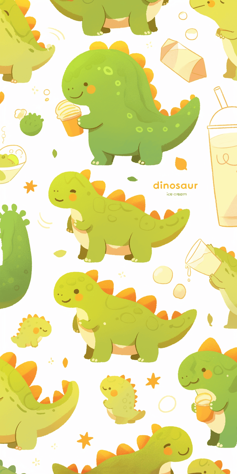Dinosaur Midnight original repeating artwork