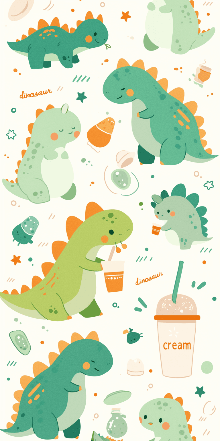 Dinosaur Street original repeating artwork