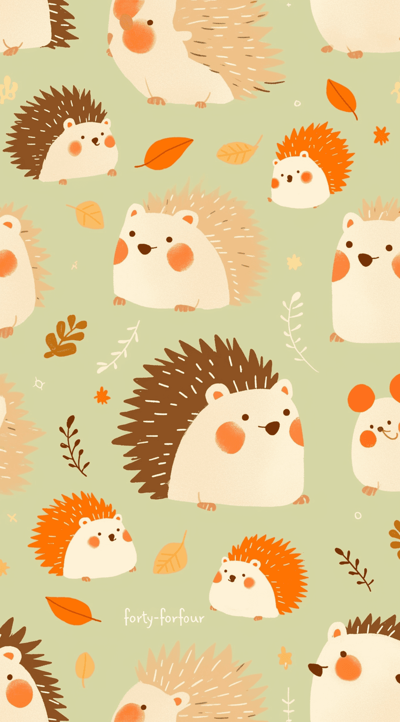 Hedgehog Spin original repeating artwork