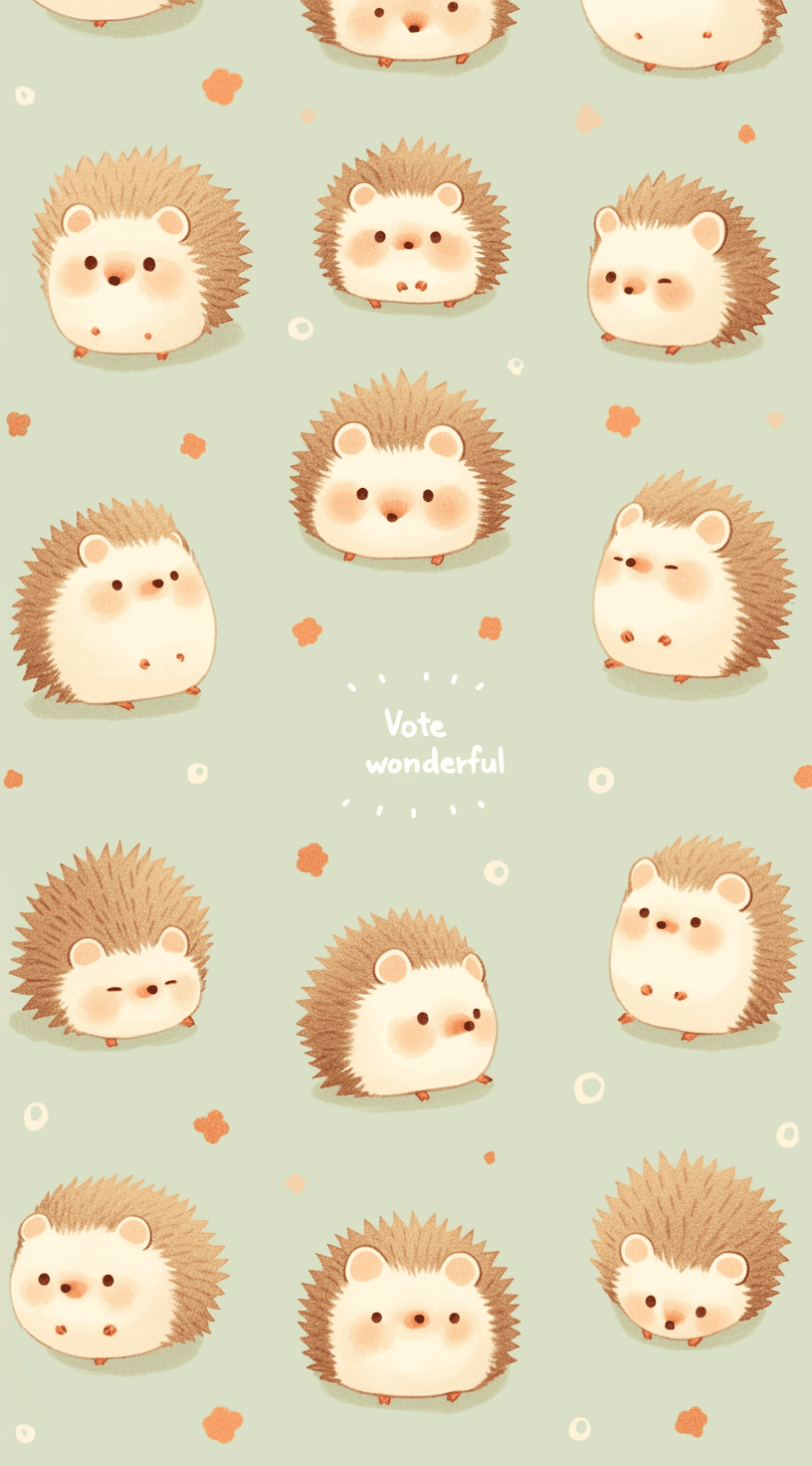 Hedgehog Flip original repeating artwork