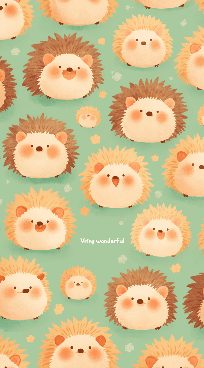 Hedgehog Sprint original repeating artwork