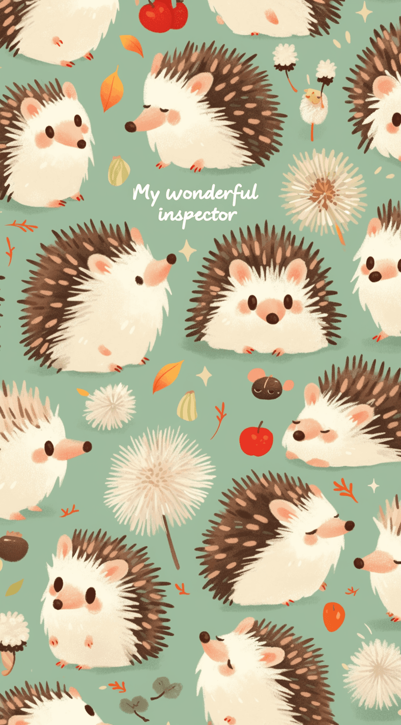Hedgehog Team original repeating artwork